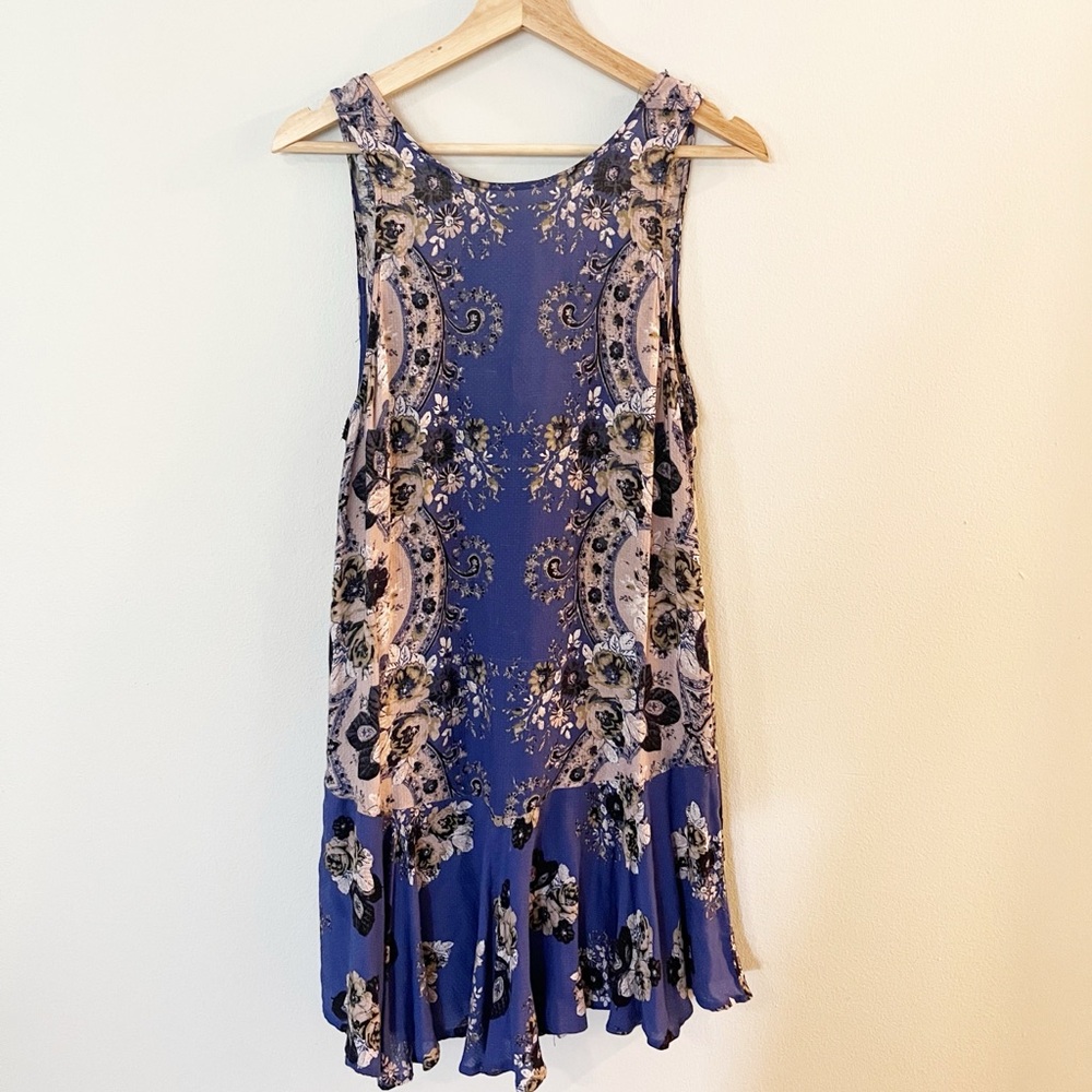Free People Printed Dobby Dot Flouncy Hem Slip Dress - Picture 2 of 6